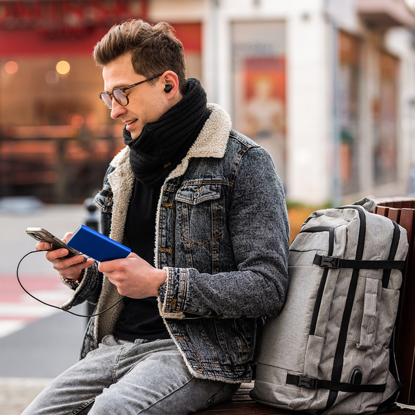 R64383.04 - Power bank 10000 mAh Banco, niebieski 