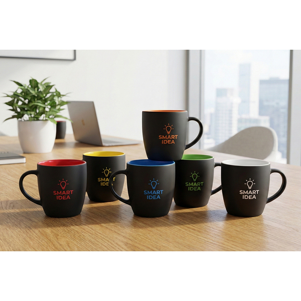 R85327.15 - Kubek ceramiczny Esla 345 ml, pomarańczowy 