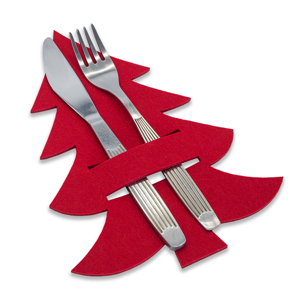 X08871.08 - Filcowe kieszonki na sztućce Tweegy, czerwony 